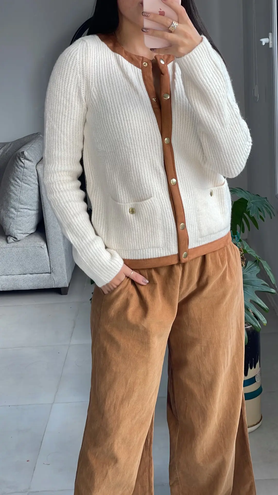 شلوار مخمل کبریتی پاییزه ایتالیایی مدل تک دکمه